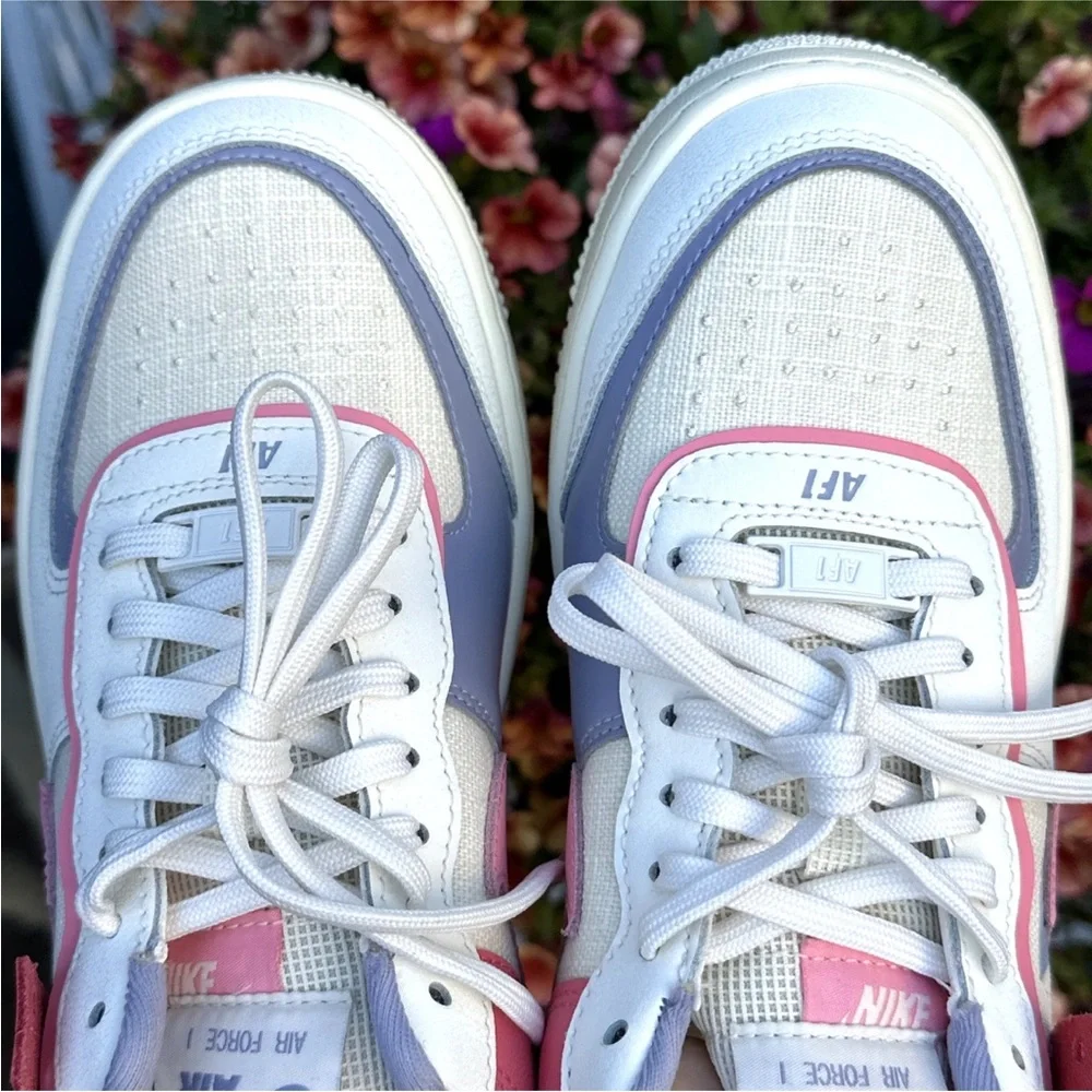 NEW Nike Air Force 1 Shadow Sail Sea Coral Chalk Pink Women’s 7.5 DV7449-101 - Picture 8 of 12